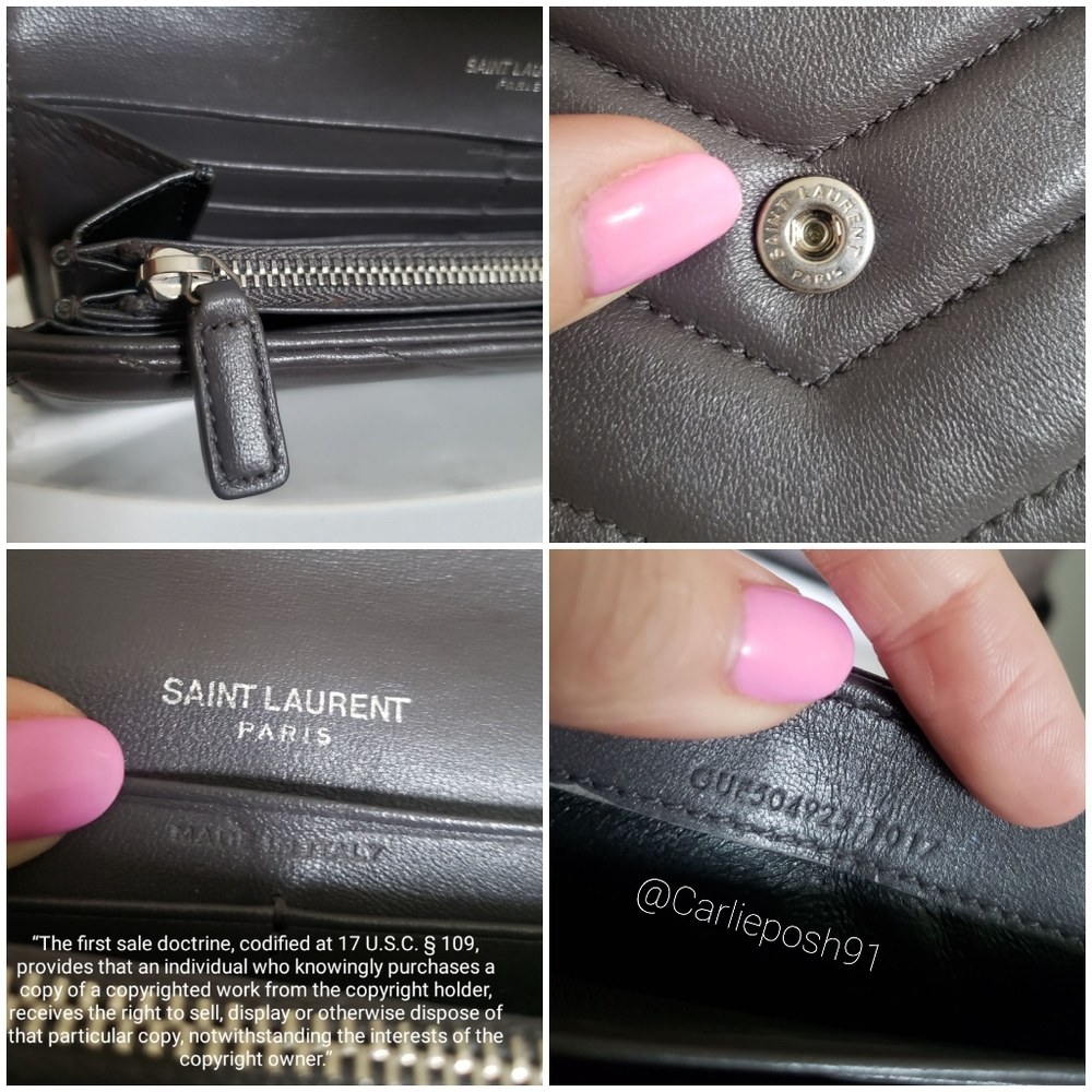 *SOLD* Authentic Pre-owned Yves Saint Laurent LouLou Flap Wallet - Picture 12 of 13